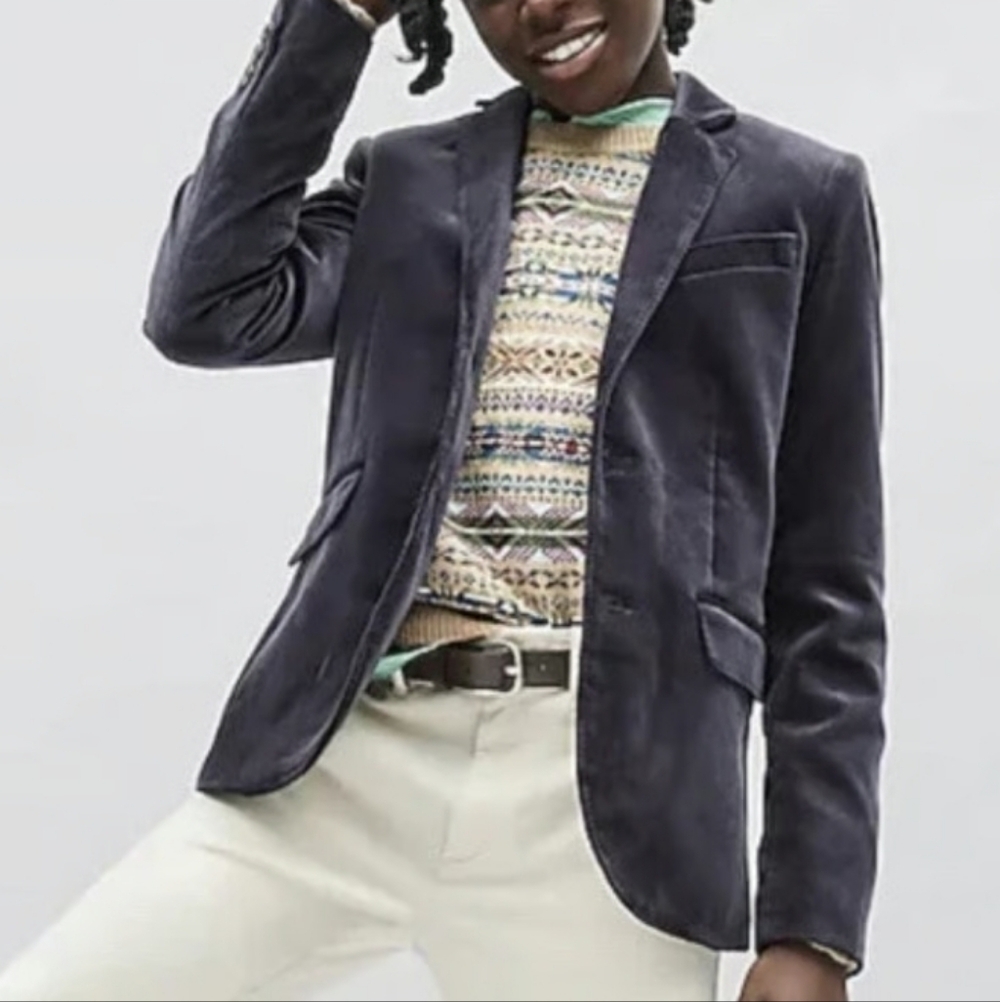 CrewCuts Boys Ludlow Blazee Jacket Size 7 Dark Grey